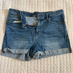 J. Crew Factory Classic denim short in dark Pacific blue wash